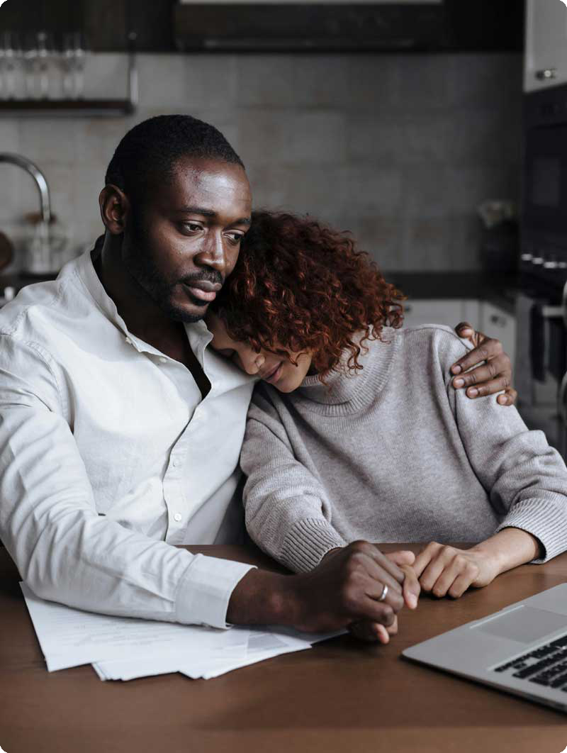 middle-aged-couple-facing-foreclosure A couple facing financial hardship.